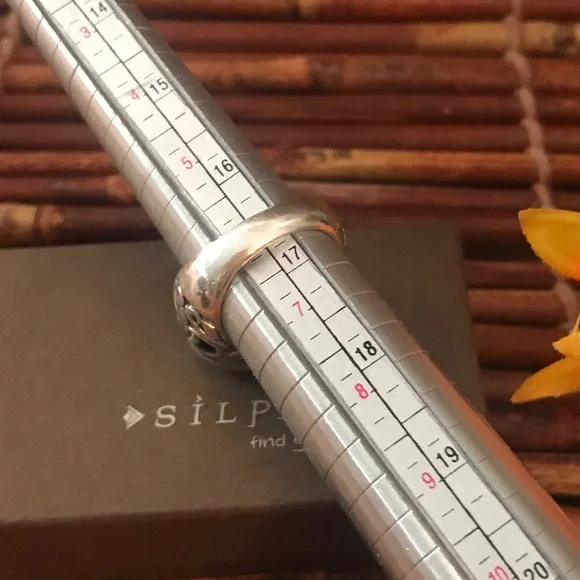 Silpada Sterling Black Chalcedony Ring Size 6 - Picture 6 of 8